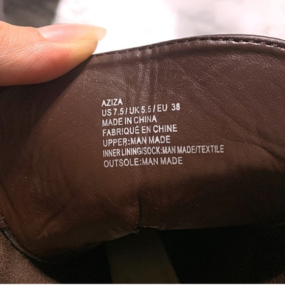 💙 Brown Shoedazzle Aziza Booties Size 7.5 - Picture 8 of 8